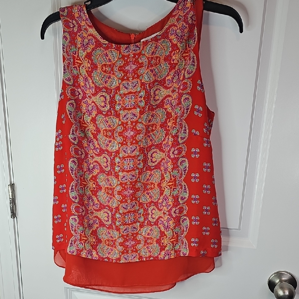 Rose+olive Red Sleeveless Women's Top Size M‎